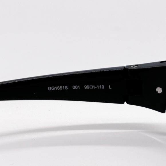 NEW GUCCI GG1651S 001 MASK HALF RIM BLACK WOMEN SUNGLASSES GUCCI - Picture 12 of 15